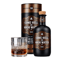 Come Hell or High Water Rum with glass