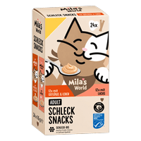 Max & Mila's World Schleck Snack Geflügel Leber oder Lachs
