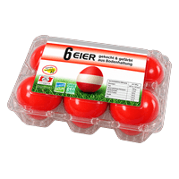 Schrall Jausen- und Salateier gekocht gefärbt Bodenhaltung