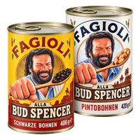 Fagioli Schwarze Bohnen Pintobohnen oder weiße Bohnen Bud Spencer
