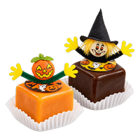 HALLOWEEN punch cake cubes (orange) or Sacher cubes