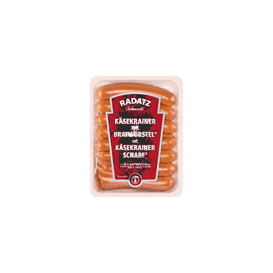 Radatz Käsekrainer, Bratwürstel od. Käsekrainer scharf