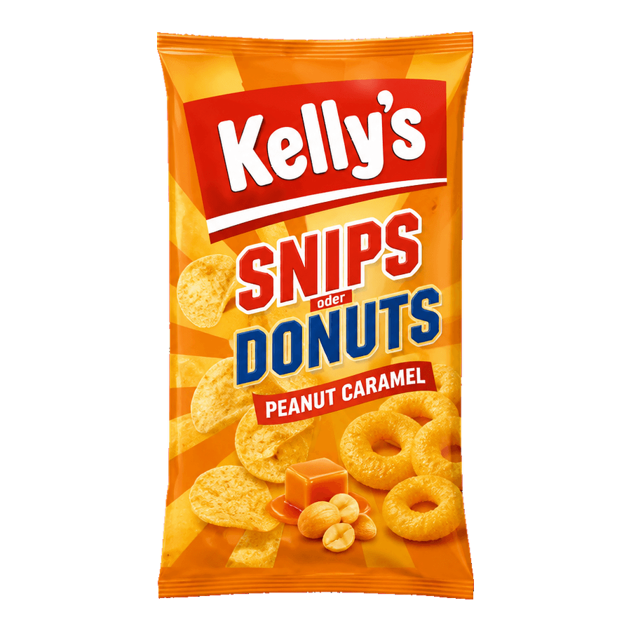 KELLY’S Peanut/Lentil Snips or Kelly‘s Donuts Peanut Caramel