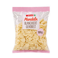 SPAR almonds, blanched, sliced or slivered
