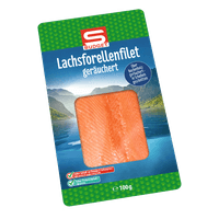 S-BUDGET Lachsforellenfilet geräuchert 100 g